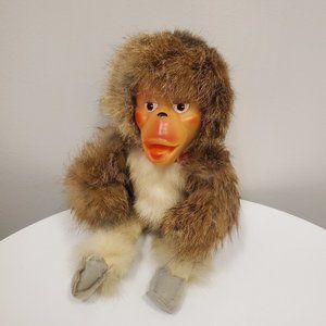 Vintage AD Sutton & Sons New York Monkey Plastic Face Poseable Made in Japan tag